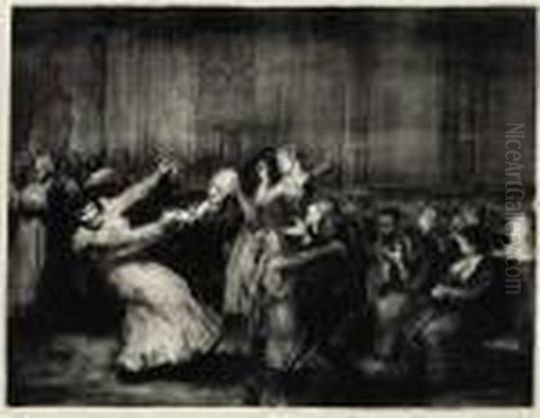 Dance In A Madhouse Oil Painting by George Wesley Bellows