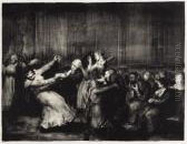 Dance In A Madhouse Oil Painting by George Wesley Bellows