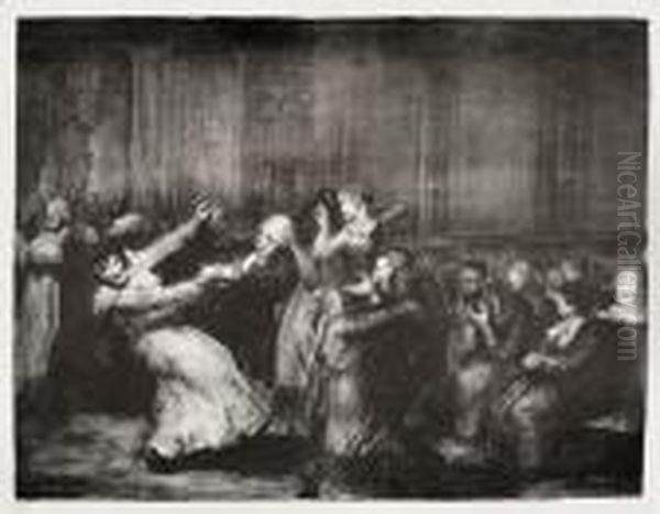 Dance In A Madhouse Oil Painting by George Wesley Bellows