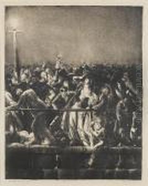 The Crowd Oil Painting by George Wesley Bellows