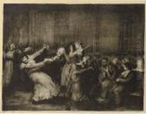 Dance In A Madhouse Oil Painting by George Wesley Bellows