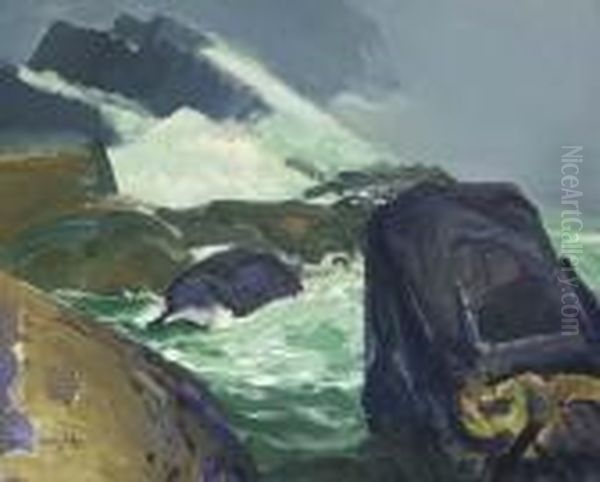 Rock Bound Oil Painting by George Wesley Bellows