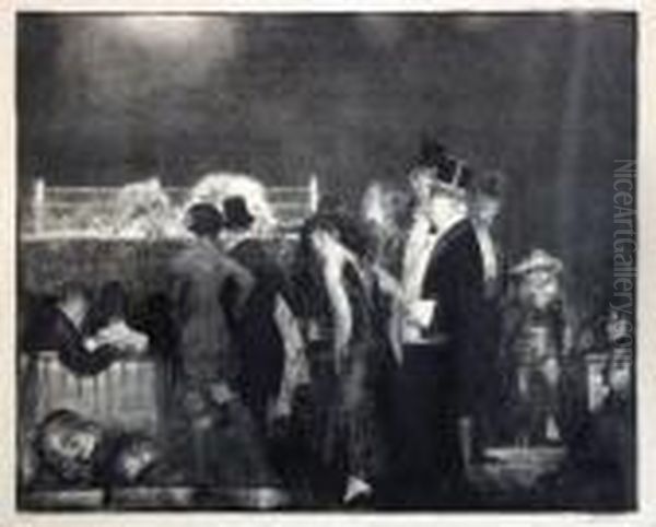 Preliminaries (preliminaries To The Big Bout) (mason 24) Oil Painting by George Wesley Bellows