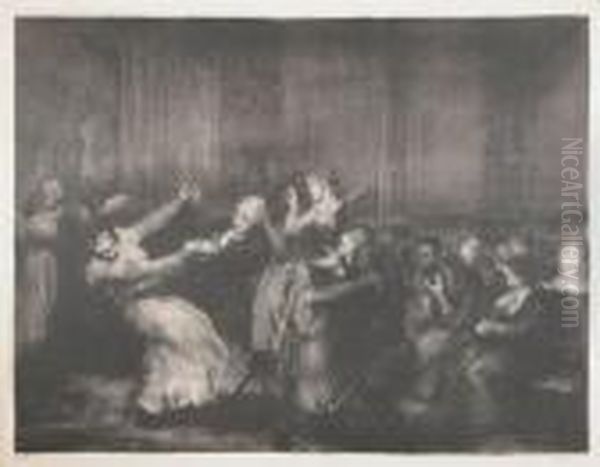 Dance In A Madhouse Oil Painting by George Wesley Bellows