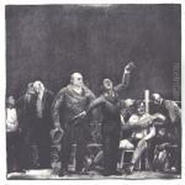 Introducing John L. Sullivan (m. 27) Oil Painting by George Wesley Bellows