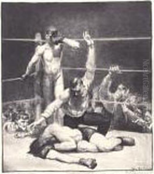 Counted Out, Second Stone (m. 95) Oil Painting by George Wesley Bellows