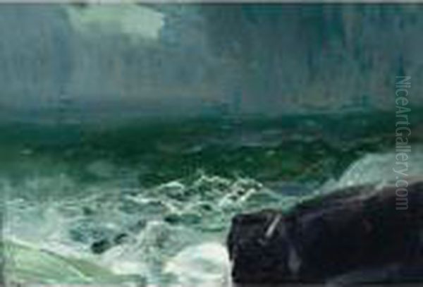 Approach Of Rain Oil Painting by George Wesley Bellows