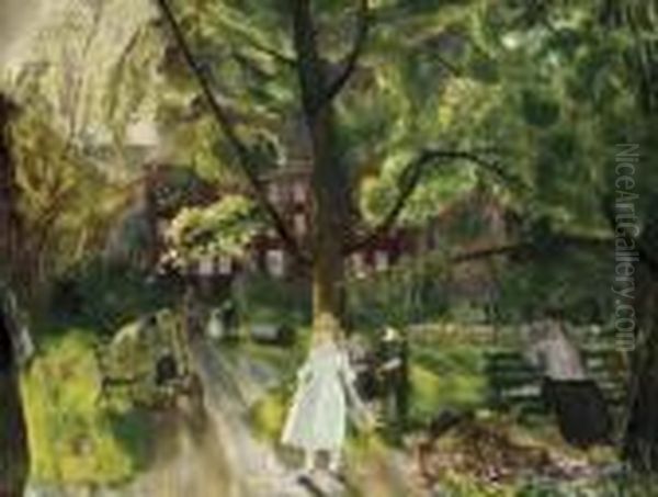 Gramercy Park Oil Painting by George Wesley Bellows