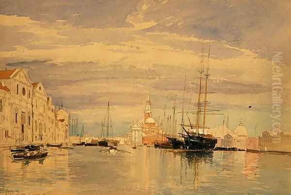 The Giudecca with S Giorgio Maggiore Venice Oil Painting by James Holland