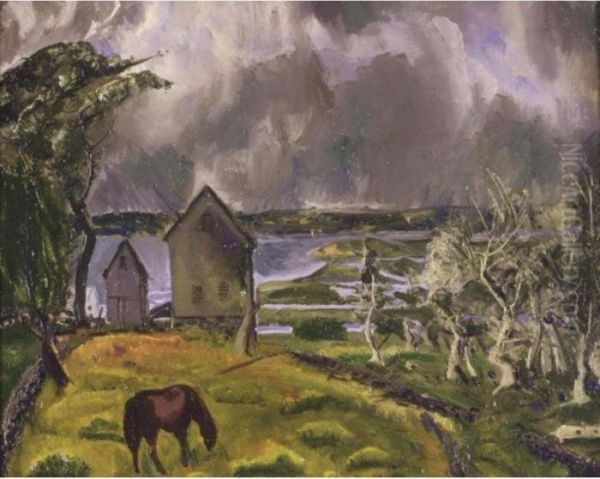 Dead Orchard Oil Painting by George Wesley Bellows