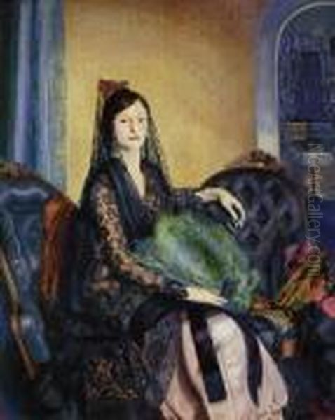 Portrait Of Elizabeth Alexander Oil Painting by George Wesley Bellows