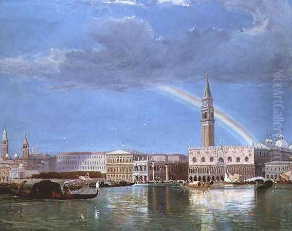 The Piazzetta and Doges Palace from the Bacino Oil Painting by James Holland