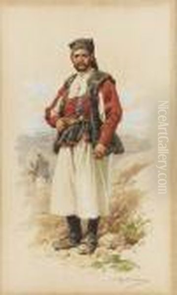 Pastore Oil Painting by Achille Beltrame