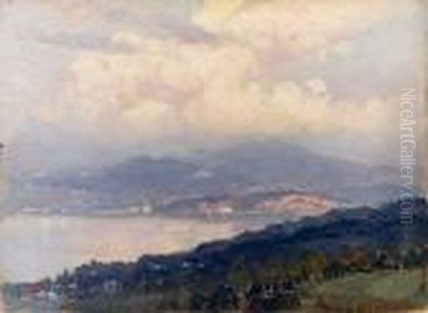 Il Lago Maggiore - 1931 Oil Painting by Achille Beltrame