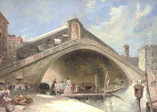 The Rialto Bridge, Venice Oil Painting by James Holland