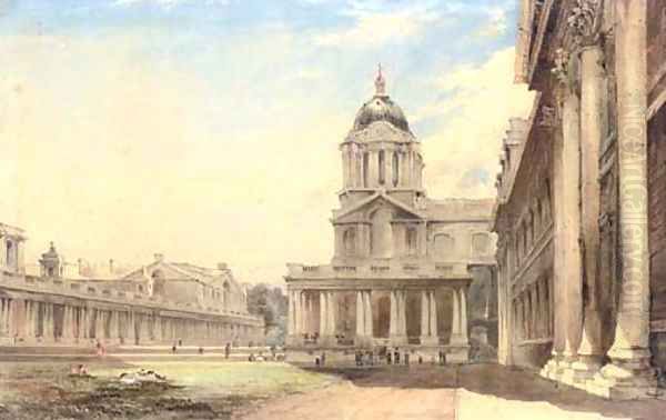 The Royal Hospital, Greenwich, London Oil Painting by James Holland