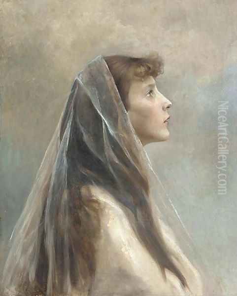 Beatific beauty Oil Painting by Cecil van Haanen