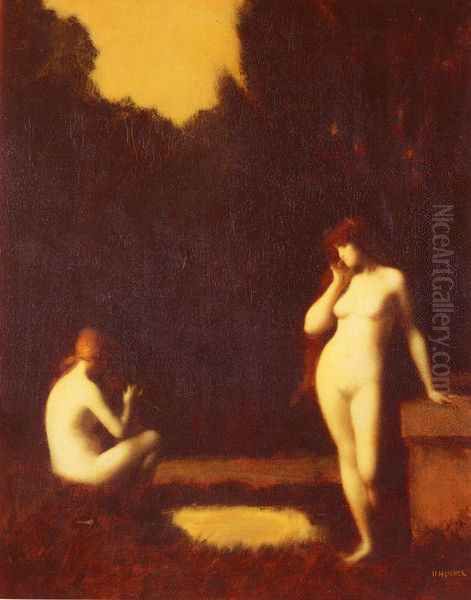 Idyll Oil Painting by Jean-Jacques Henner