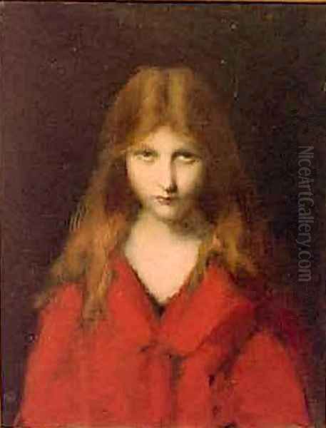 Mademoiselle Dodey Oil Painting by Jean-Jacques Henner