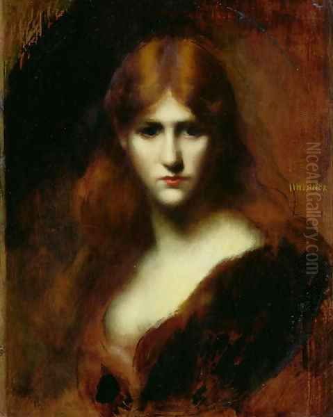 Portrait of a Woman 2 Oil Painting by Jean-Jacques Henner