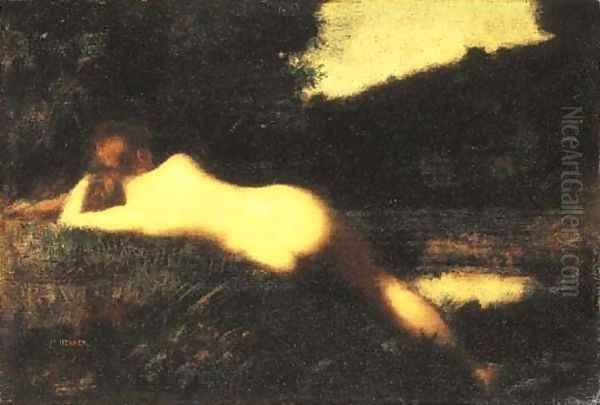 Reclining Nude Oil Painting by Jean-Jacques Henner