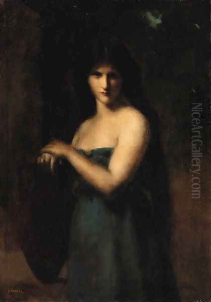 At the fountain Oil Painting by Jean-Jacques Henner