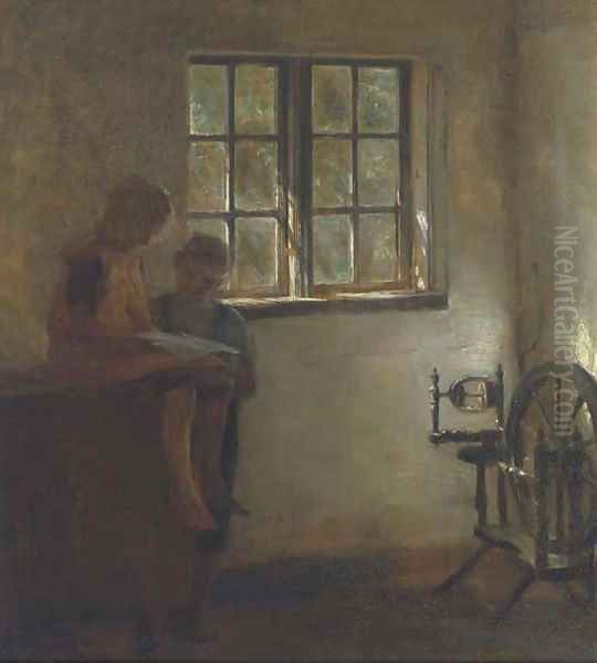 An interesting article Oil Painting by Carl Vilhelm Holsoe