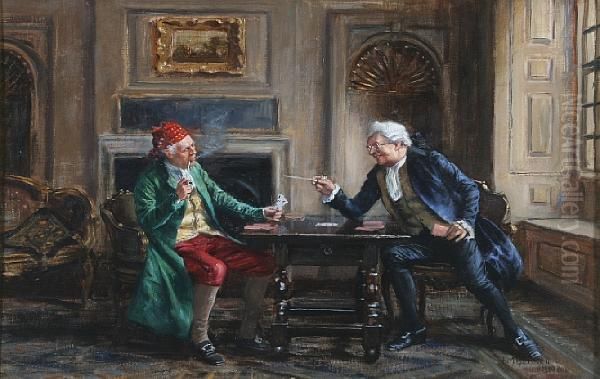 A Bit Of Banter Oil Painting by Frank Moss Bennett