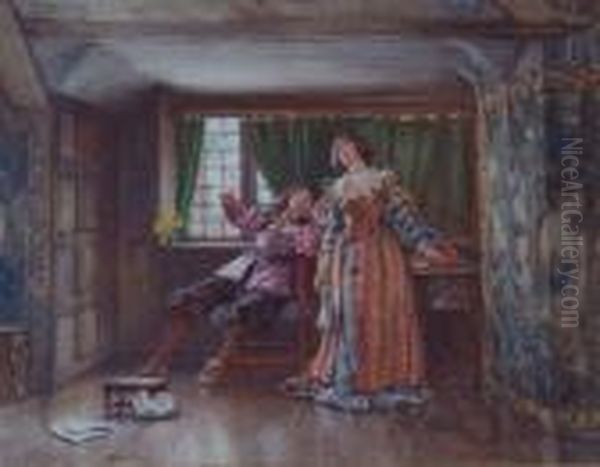 The Duet Oil Painting by Frank Moss Bennett