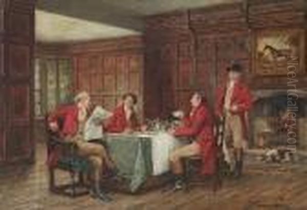 The Hunt Breakfast Oil Painting by Frank Moss Bennett