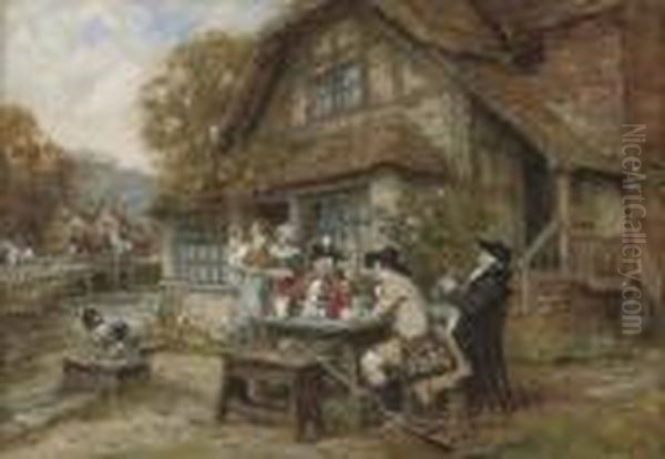 Country Pursuits Oil Painting by Frank Moss Bennett