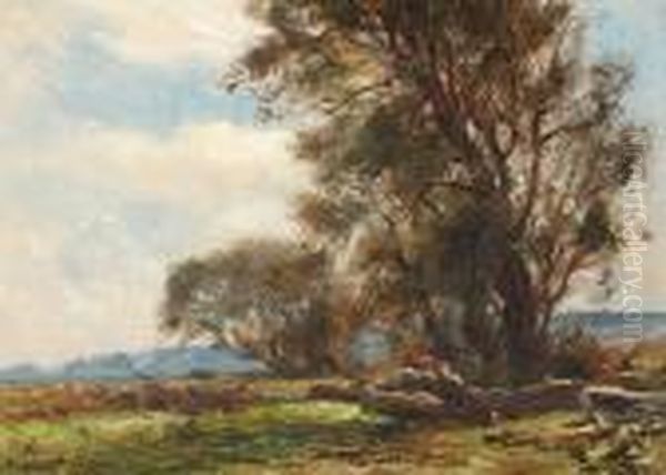 Landscape With Trees Oil Painting by Frank Moss Bennett