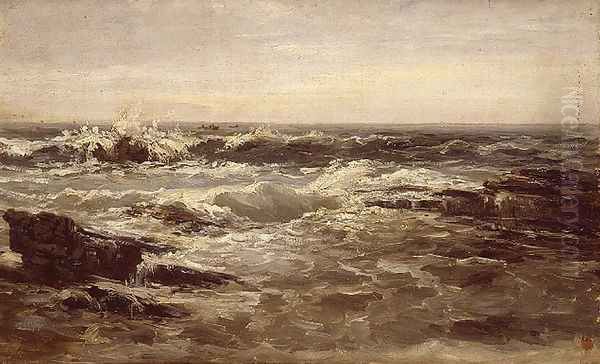 Rompientes (Breakers) Oil Painting by Carlos de Haes