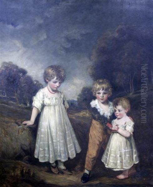 The Sackville Children Oil Painting by Frank Moss Bennett