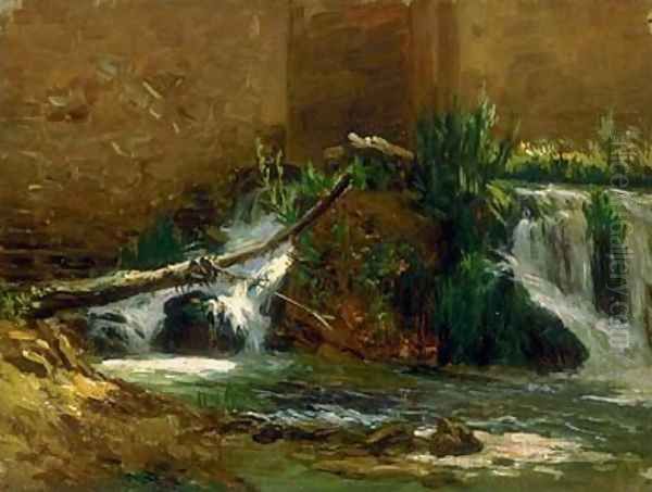 Río. Monasterio de piedra Oil Painting by Carlos de Haes