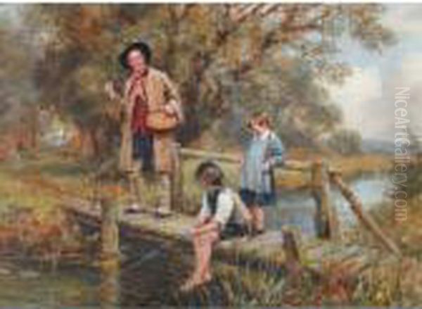 The Gentle Craft Oil Painting by Frank Moss Bennett