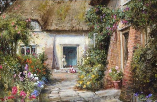 Ansty, Dorset Oil Painting by Frank Moss Bennett