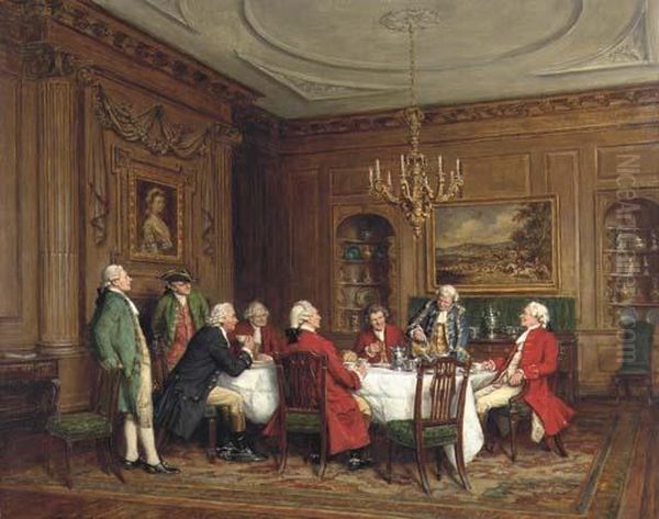 The Hunt Breakfast Oil Painting by Frank Moss Bennett