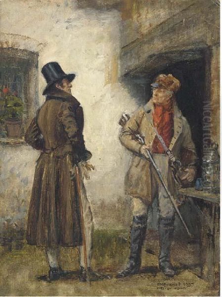 The Gamekeeper And His Master Oil Painting by Frank Moss Bennett