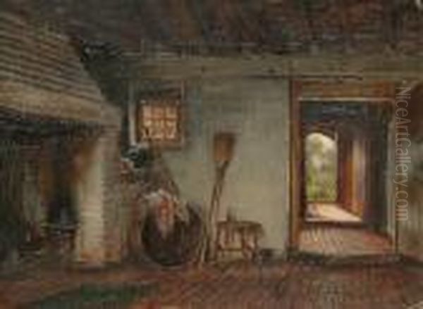 The Kitchen At Hawkenbury Oil Painting by Frank Moss Bennett