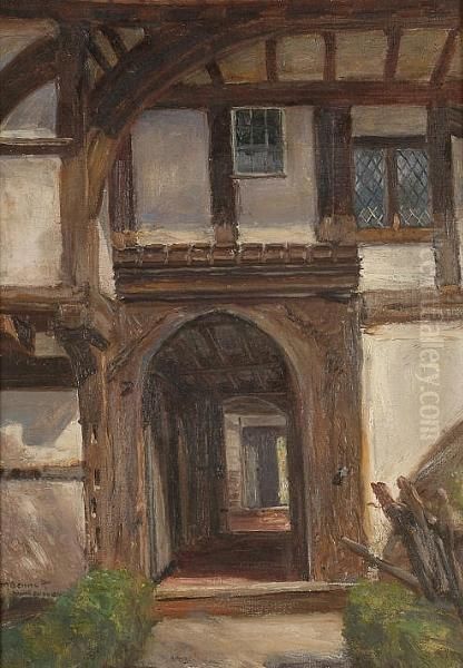 Front Door Hawkenbury Oil Painting by Frank Moss Bennett