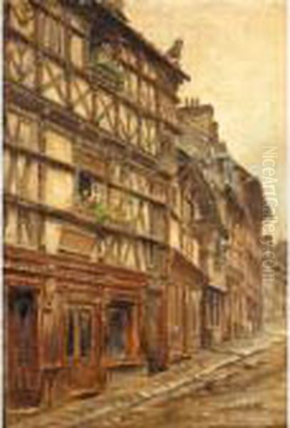 James Ii's House; Mary Arden's House Oil Painting by Frank Moss Bennett