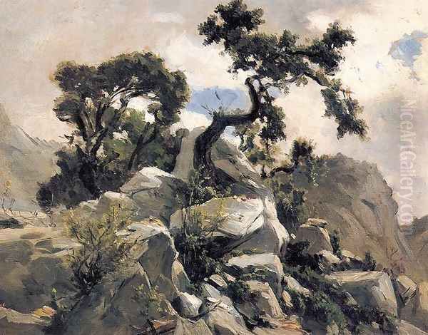 En las cumbres Oil Painting by Carlos de Haes