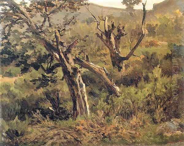 Bosque de Alsasua Oil Painting by Carlos de Haes