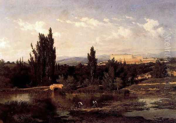 Paisaje de Madrid Oil Painting by Carlos de Haes