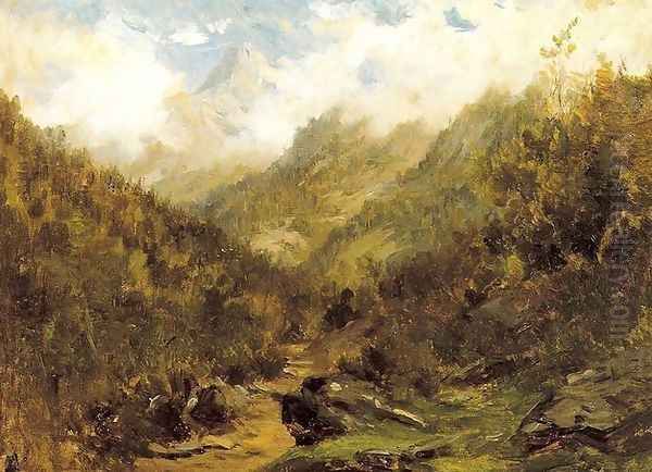 Pirineos franceses Oil Painting by Carlos de Haes