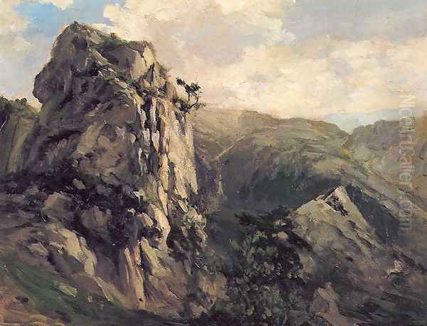 Rocas Oil Painting by Carlos de Haes