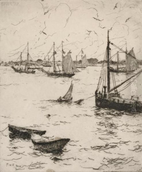 Portsmouth Harbor Oil Painting by Frank Weston Benson