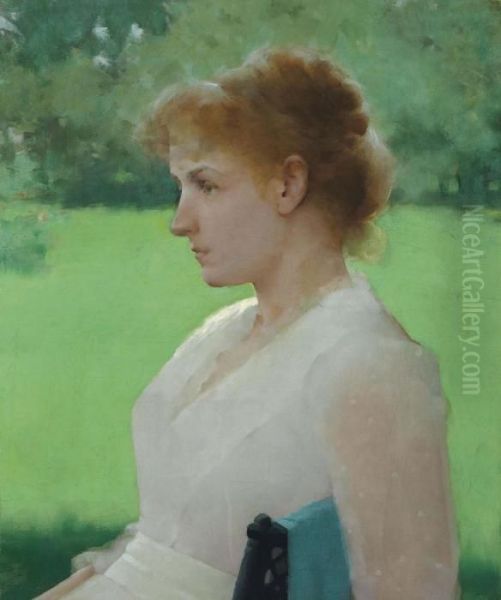 In Summer Oil Painting by Frank Weston Benson