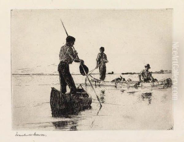 Two Canoes Oil Painting by Frank Weston Benson